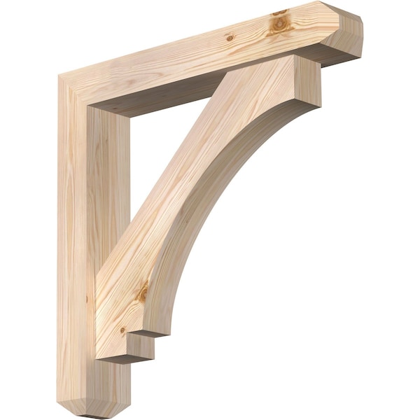 Ekena Millwork Imperial Craftsman Smooth Bracket w/ Offset Brace, Douglas Fir, 5 1/2"W x 30"D x 30"H BKT0604X30X30IMP04SDF - main